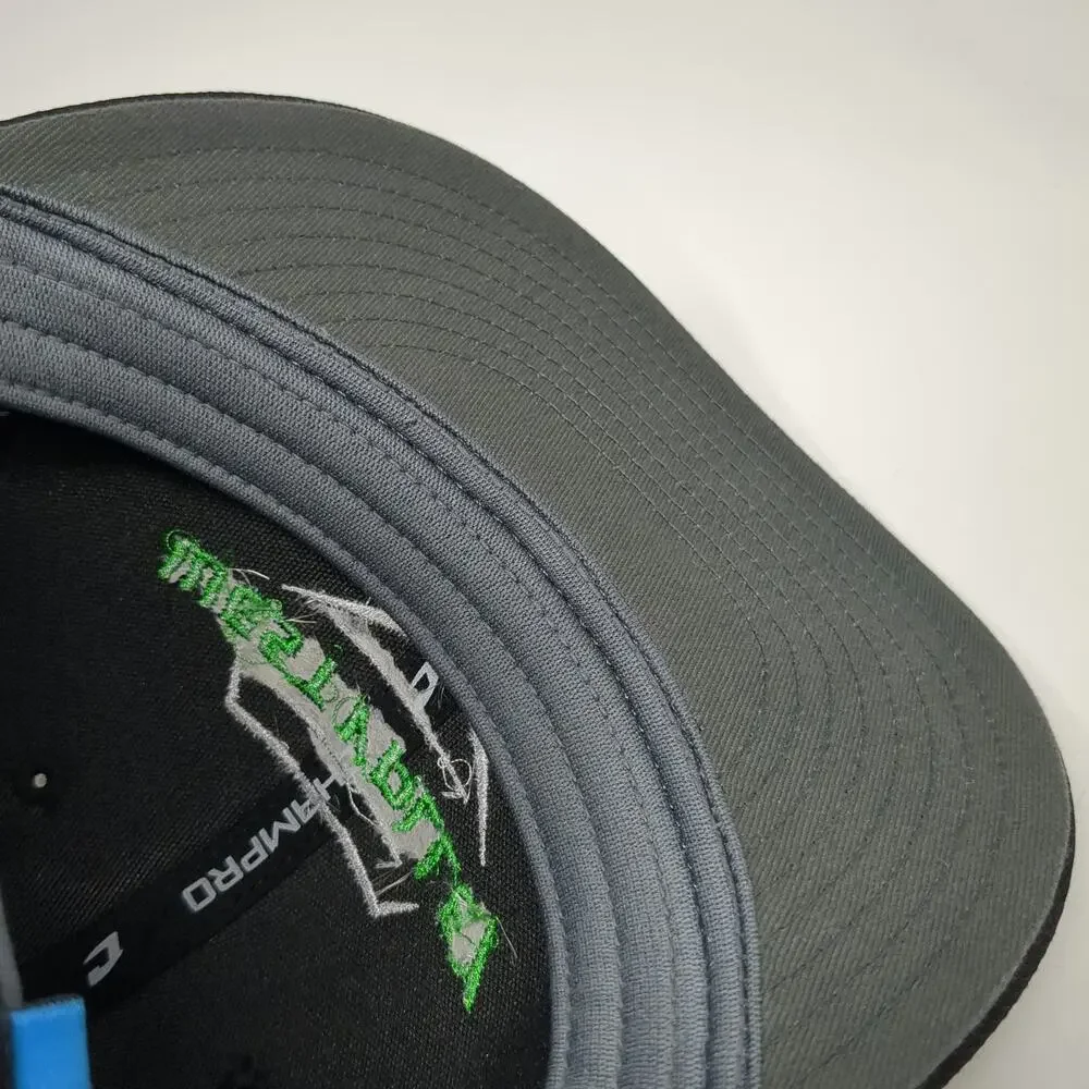 Champro Baseball Cap Black M West Valley Embroidered Stretch Fit Grey Under Hat